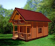 проект деревянного дома 6 * 8