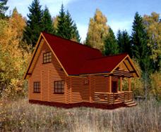 проект деревянного дома 9 * 9